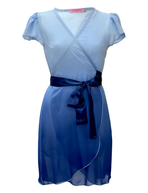 Плажни облекла Плажни облекла Дамска плажна рокля Омбре в сини нюанси